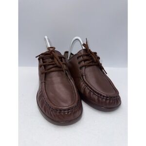 SAS Women's Leather Lace Up Comfort Shoes Brown Size 7.5 W  MADE IN USA